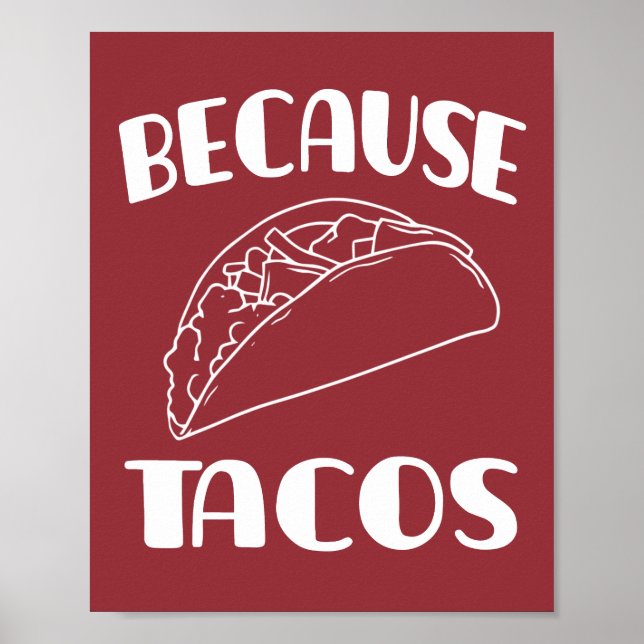 Poster Por causa dos Tacos (Frente)