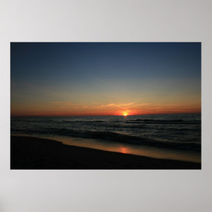 Poster Por do sol 2 do Lago Michigan