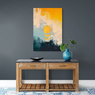 Poster Pôr do Sol Abstrato – Calma Dourada Sobre Horizont