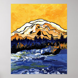 Poster Por do sol amarelo