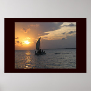 Pôster Por do sol belizence