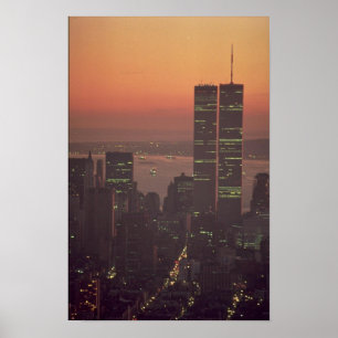Poster Por do sol bonito: Por do sol no World Trade
