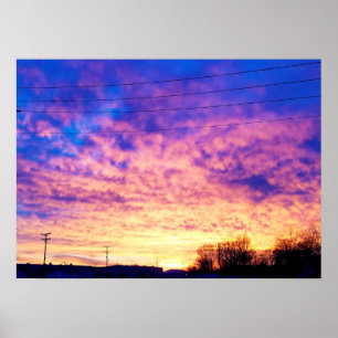 Poster Por do sol colorido de Indiana