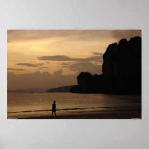Pôster Por do sol da praia de Railay