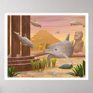 Pôster Por do sol de Atlantis