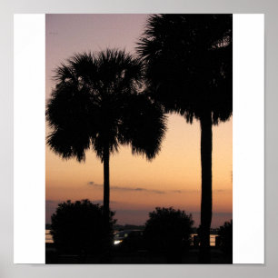 Poster Por do sol de Charleston
