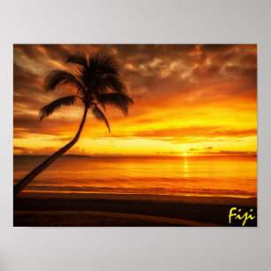 Pôster Por do sol de Fiji