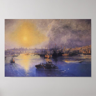 Pôster Por do sol de Ivan Aivazovsky- Constantinople