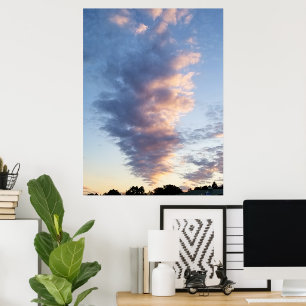 Poster Por do sol de New-jersey das nuvens