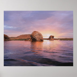 Pôster Por do sol de Powell do lago