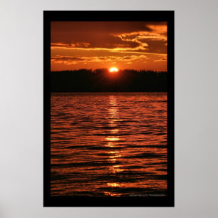 Pôster Por do sol de Puget Sound