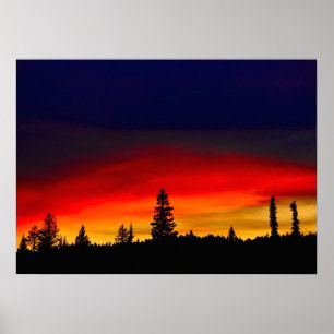Poster Por do sol de Yellowstone