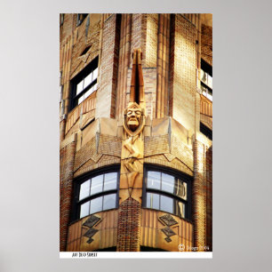 Poster Por do sol do art deco