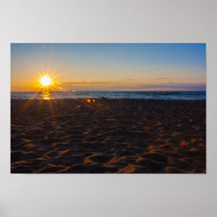 Poster Por do sol do Lago Superior, Ontonagon, Michigan