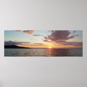 Poster pôr do sol do Lago Winnipesaukee