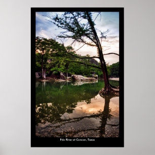 Poster Por do sol do rio de Frio