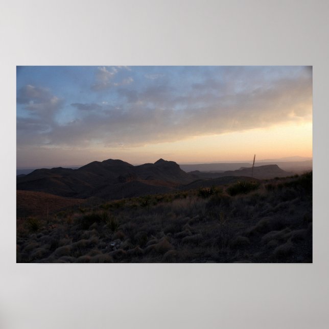 Poster Pôr do sol em Big Bend (Frente)