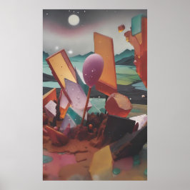 Poster Pôr do sol em Candy Lands - Ken Gage Art