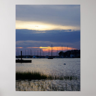 Pôster Pôr Do Sol Em Folly Harbor