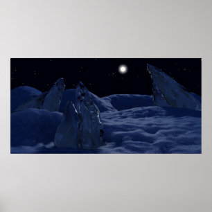 Poster Por do sol em Pluto
