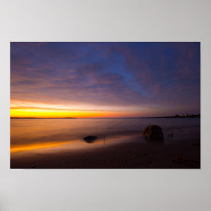 Poster Por do sol em Rapids dos alces, Michigan