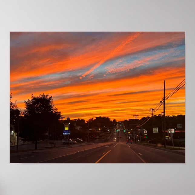 Poster Pôr do sol estratosférico (Frente)