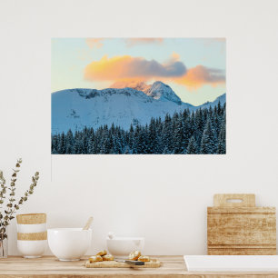 Poster Pôr do sol incrível acima da montanha Triglav, Esl