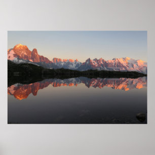 Poster pôr do sol Lac de Cheserys