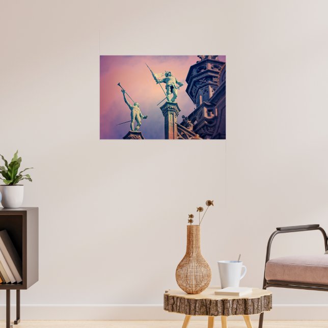 Poster Pôr do sol lindo em Bruxelas (Sala de Estar 3)