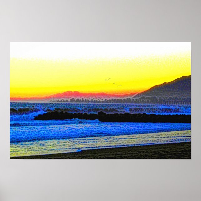 Poster Pôr do Sol Místico  (Frente)
