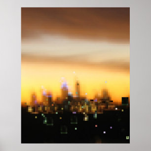 Poster Pôr do sol na cidade