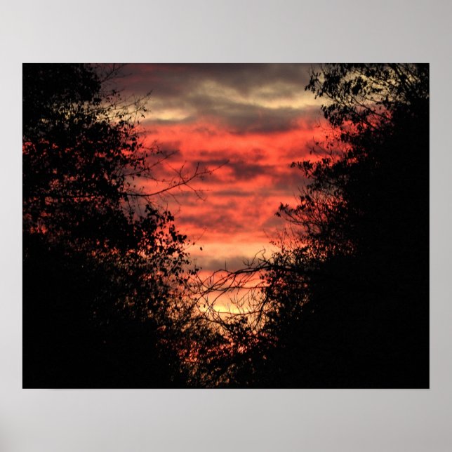 Poster Por do sol na fuga Poughkeepsie do trilho (Frente)