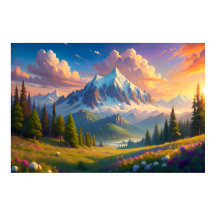 Pôr do Sol na Montanha | Decoração Natureza