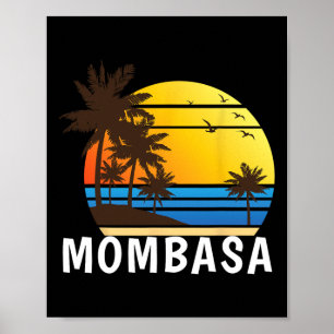 Poster Pôr do sol na praia de Mombasa Homens Mulheres Cri