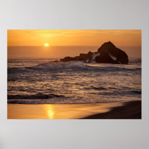 Poster Pôr do sol na praia de Pfeiffer