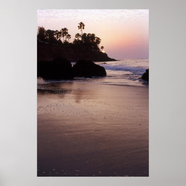 Pôster Pôr do sol na praia em A Gâmbia (Frente)