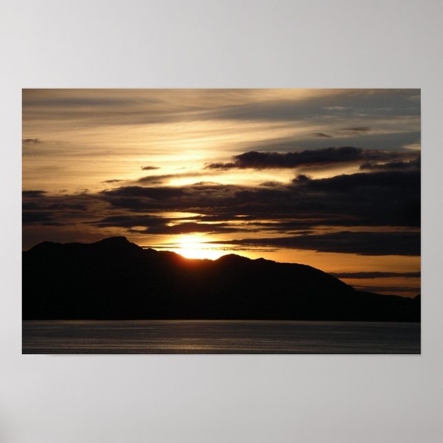 Poster Pôr do sol no Alasca III Fotografia linda do Alasc (Frente)