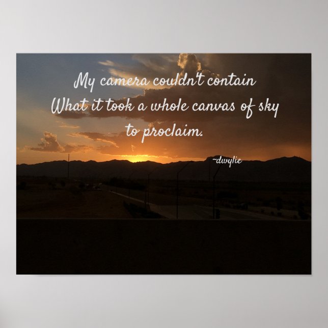 Poster Pôr do sol no Arizona (Frente)