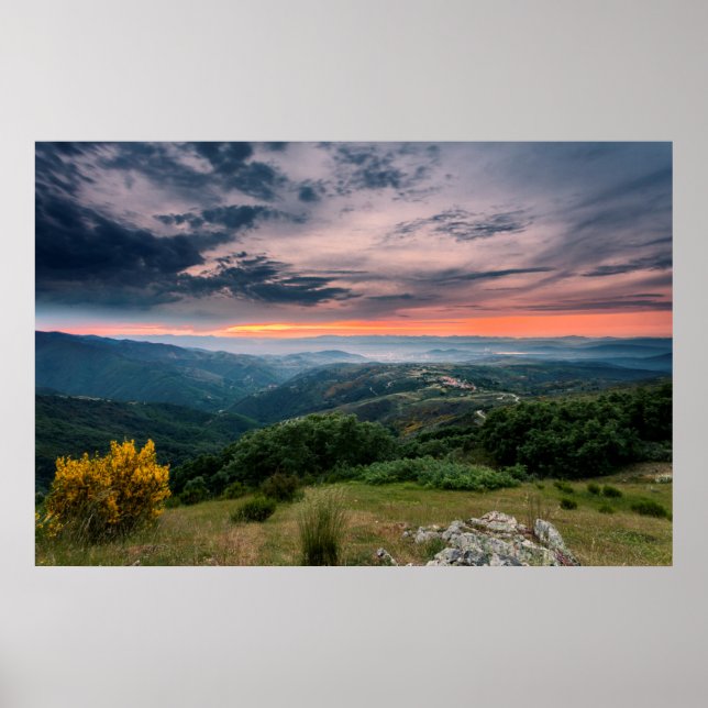 Poster Pôr Do Sol No Bierzo (Frente)