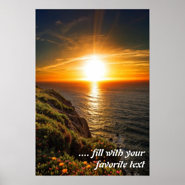 Poster Pôr do sol no Cabo da Roca (Frente)