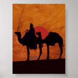 Poster Pôr do sol no deserto