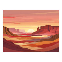 Pôr do Sol no Deserto Fundo Abstrato – Terra Quent
