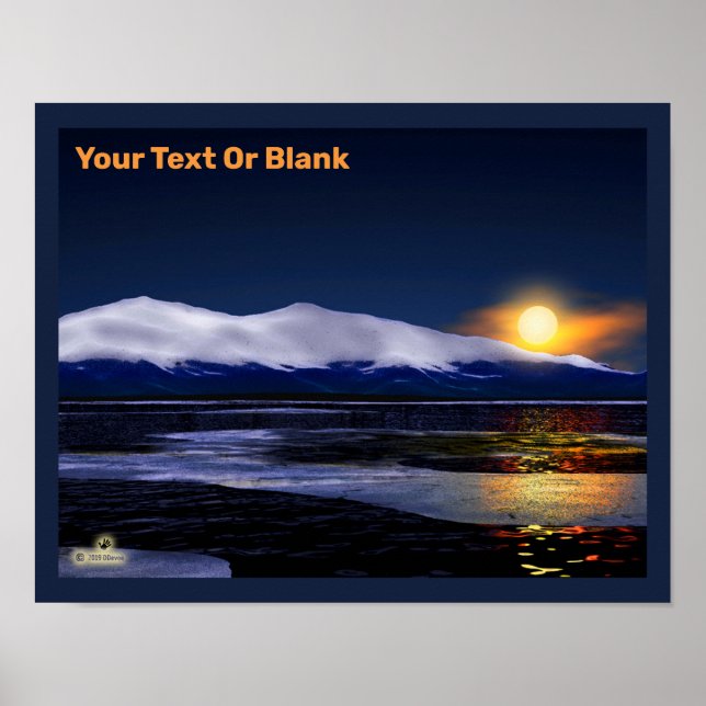 Poster Pôr Do Sol No Gelo (Frente)