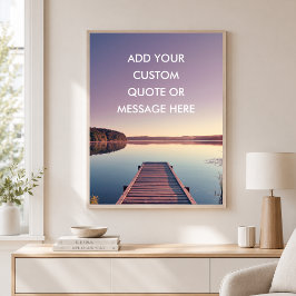 Poster Pôr do Sol no Lago - Crie Sua Própria Motivação