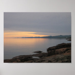 Poster Por do sol no Lago Superior