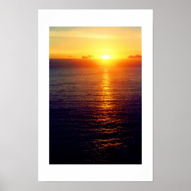 Poster Pôr do sol no mar (Frente)