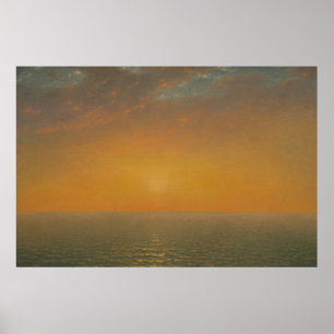 Poster Por do sol no mar
