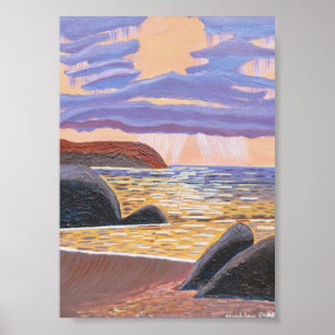 Poster Pôr do sol no mar