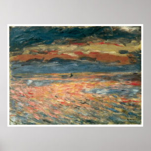 Pôster Por do sol no mar, Pierre-Auguste Renoir