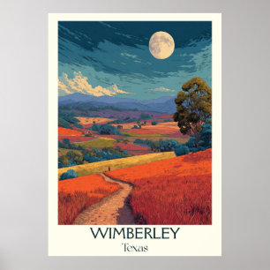 Poster Pôr do sol no Wimberley Texas Hill Country